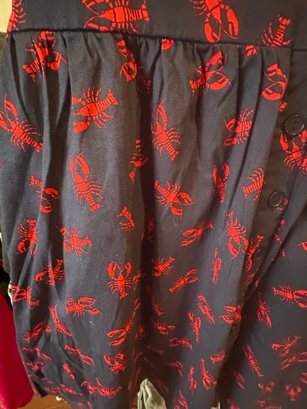MODCLOTH Lobster Print π¦ Dress Cotton Twill Size XL Nautical Sea Maine π Sailor - Picture 7 of 12